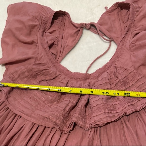 Free People Dusty Rose Gathered Dress - Picture 7 of 9
